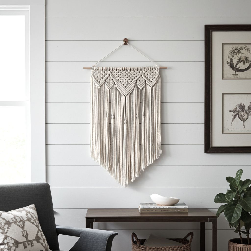 Dekorace na zeď v barvě ecru (smetanová)