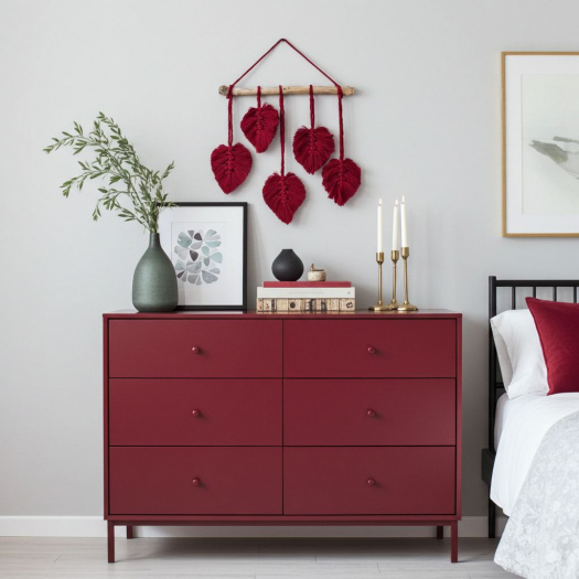 Červená peříčka - srdíčka