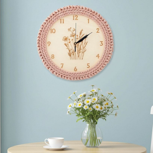 Nástěnné hodiny - lososové