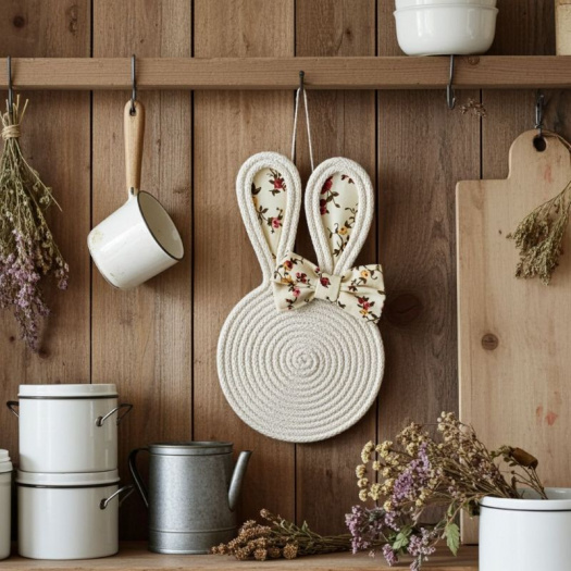 Zajíček s květovanou mašlí