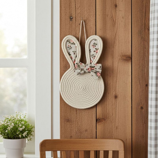 Zajíček s růžičkovou mašlí