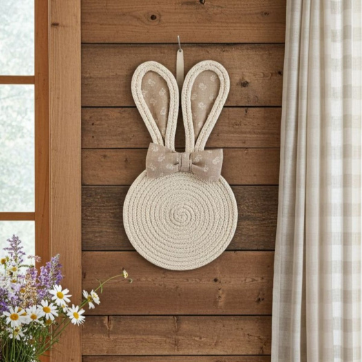 Zajíček s kytičkovou mašlí