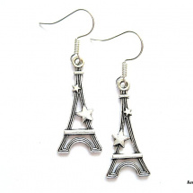 Náušnice - starostříbrná Eiffelovka