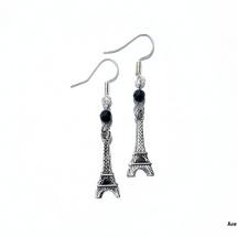 Náušnice - starostříbrné Eiffelovky