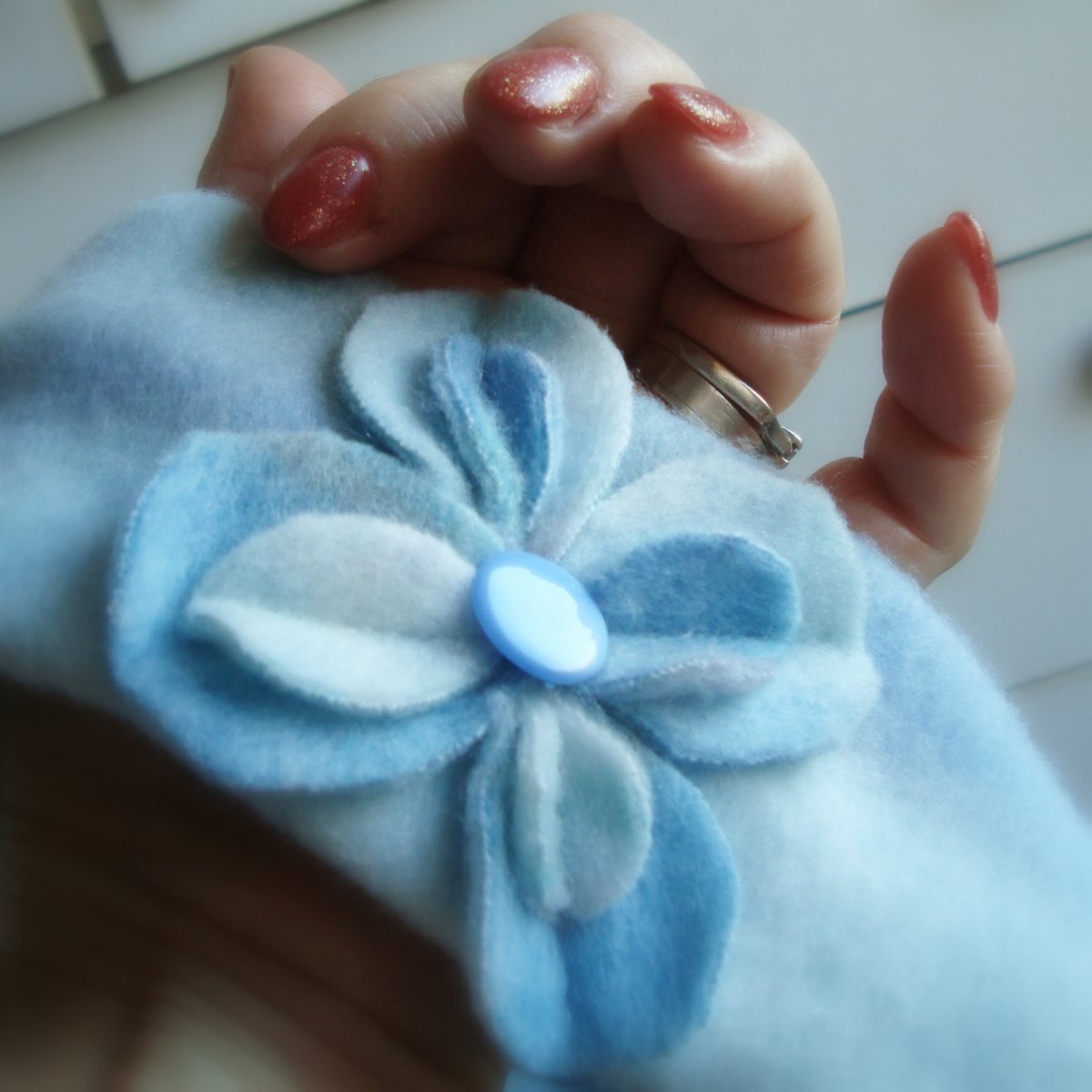 Zimní čelenka - Zimní kvítek