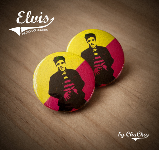 Elvis - náušnice pecky