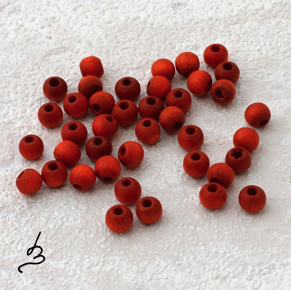 Dřevěné oranžové pr. 5 mm - bal. 40 ks