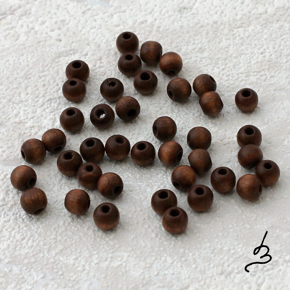 Dřevěné hnědé pr. 5 mm - bal. 40 ks