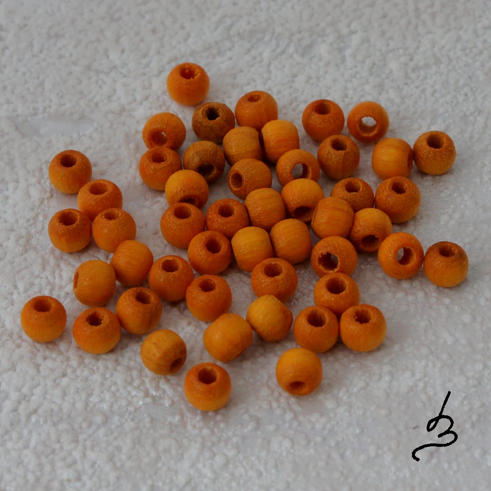 Dřevěné SV oranžové pr. 4 mm - bal. 50 ks