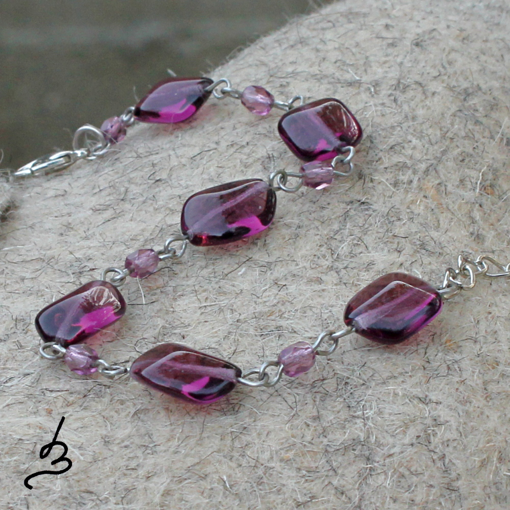 Fialkový náramek - S.Steel