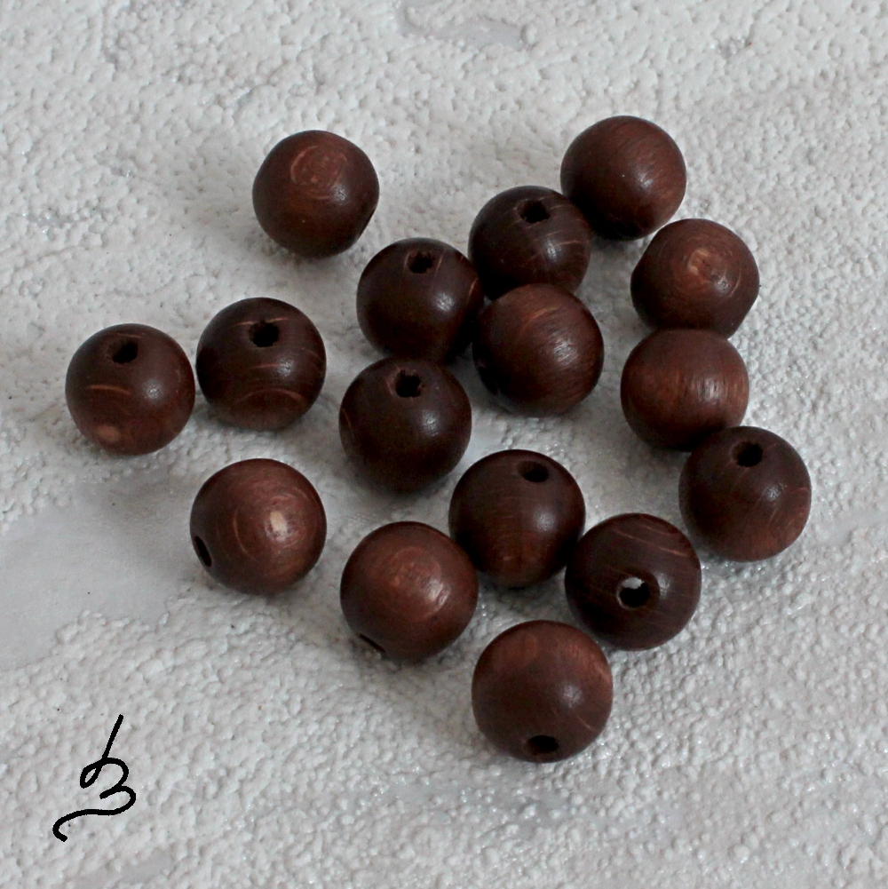 Dřevěné hnědé pr. 10 mm - bal. 15 ks