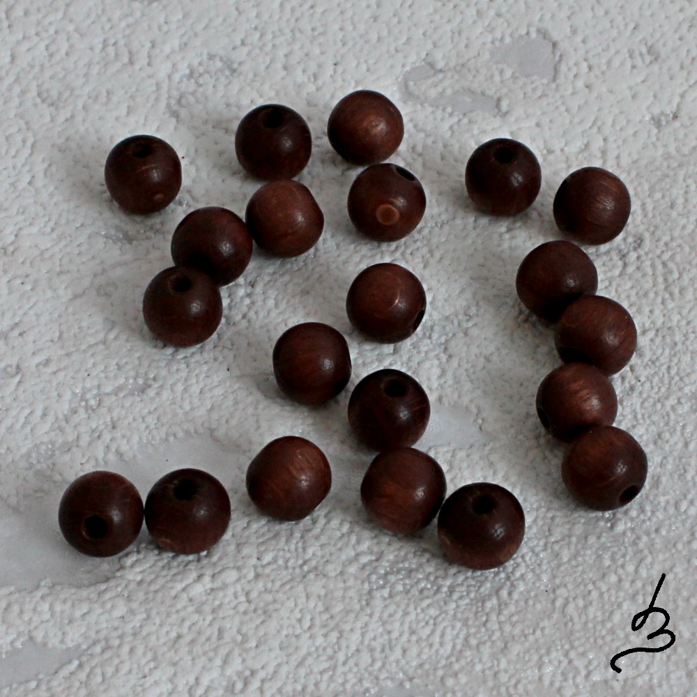 Dřevěné hnědé pr. 8 mm - bal. 25 ks