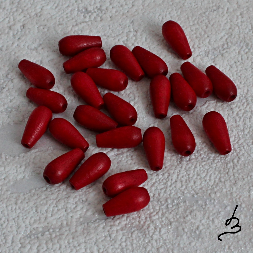 Dřevěné červené 5/10 - bal. 25 ks