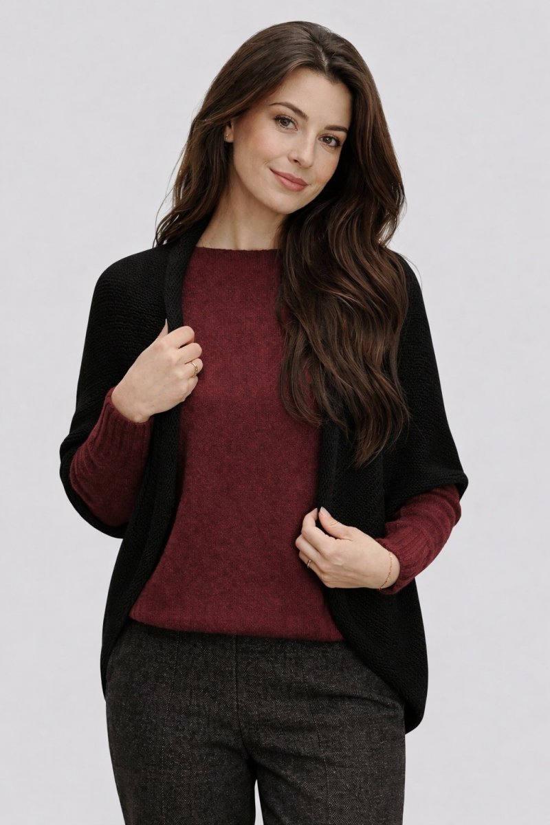 Pletená vesta - barva černá