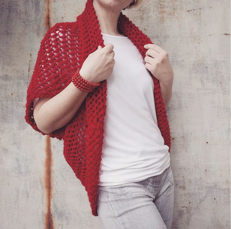 červená vesta M -XL