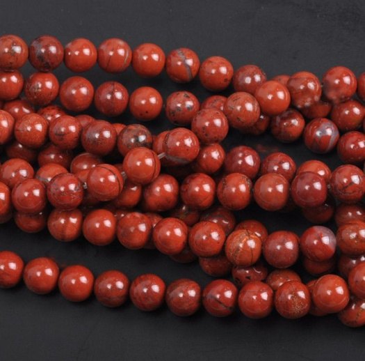 Červený jaspis korálky 0,4 cm - 10 ks