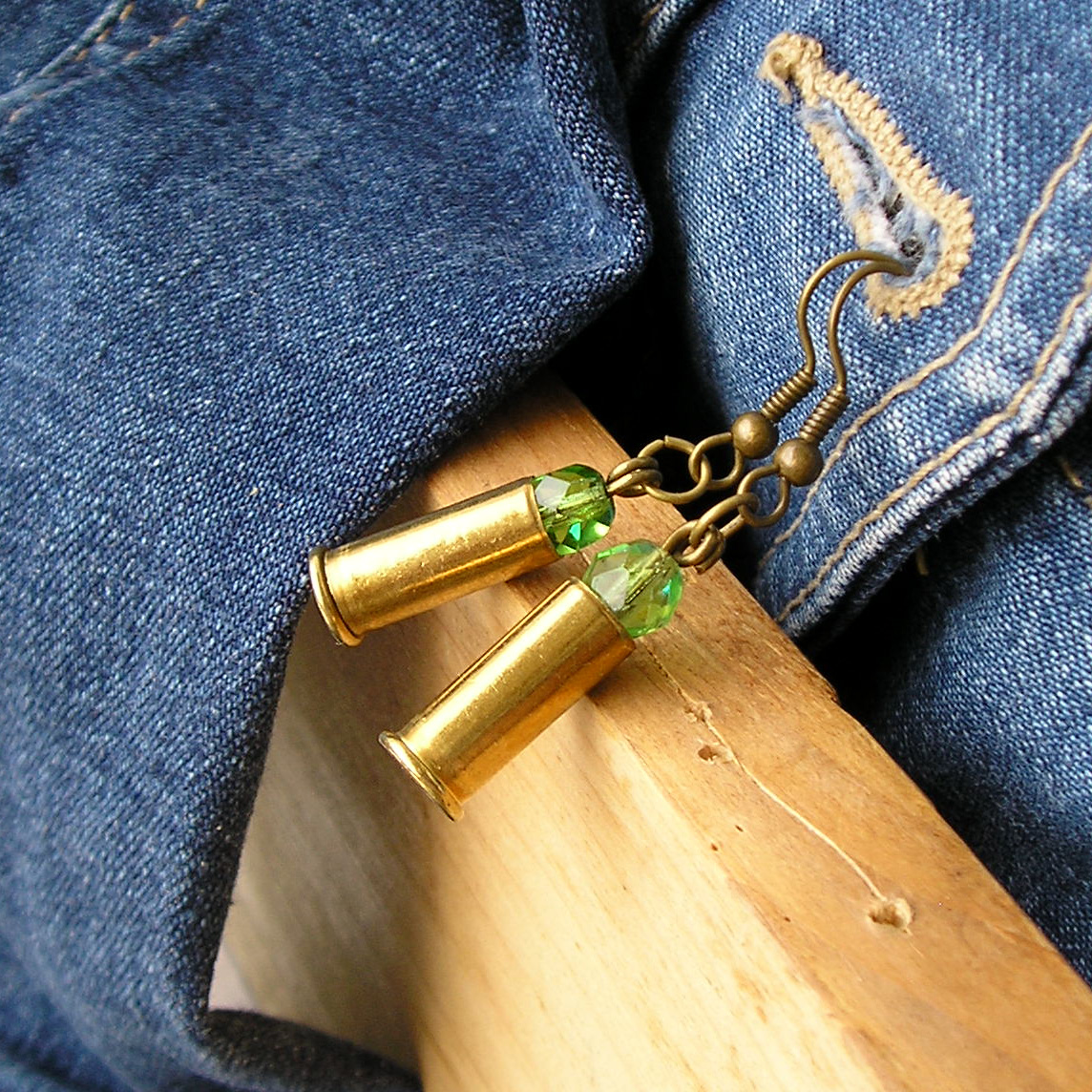 náušničky mini sv. zelené