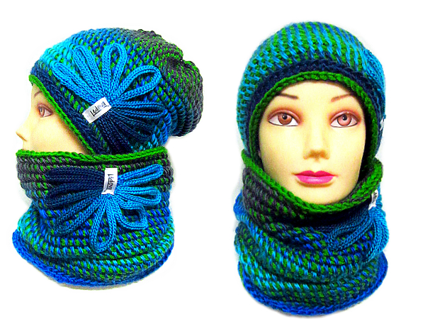 SOUPRAVA ČEPICE A NÁKRČNÍKU/dvojnit