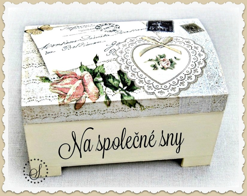 svatební truhlička - pokladnička na pevné uzavření
