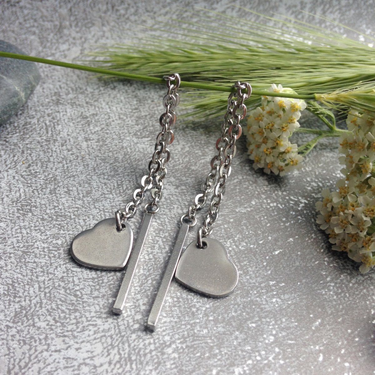 Tyčinkové náušnice - S.Steel