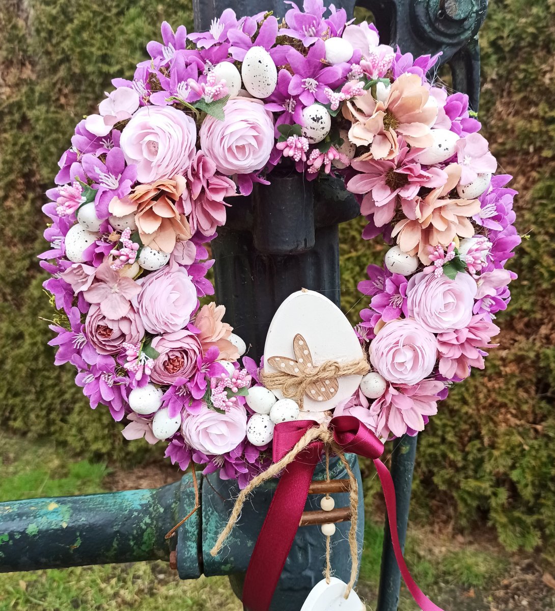 Věneček velikonoční fialovorůžový