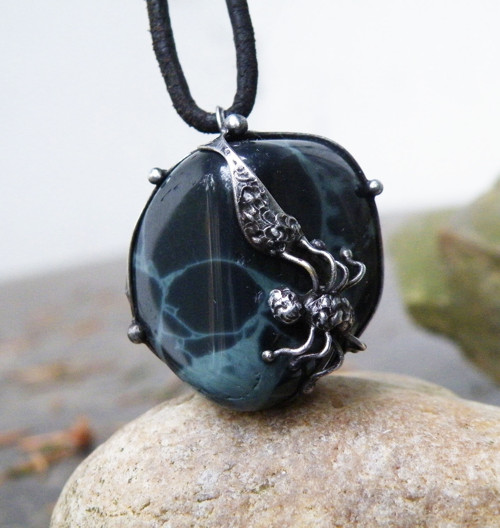 Strážce štěstí...(obsidián pavoučí)