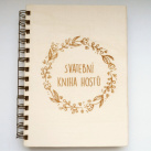 Dřevěná svatební kniha hostů - W028