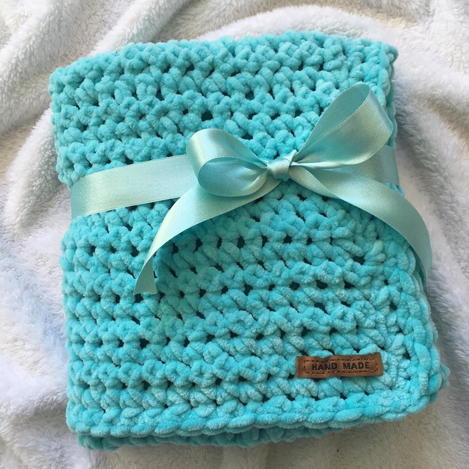 Heboučká deka pro miminka mint