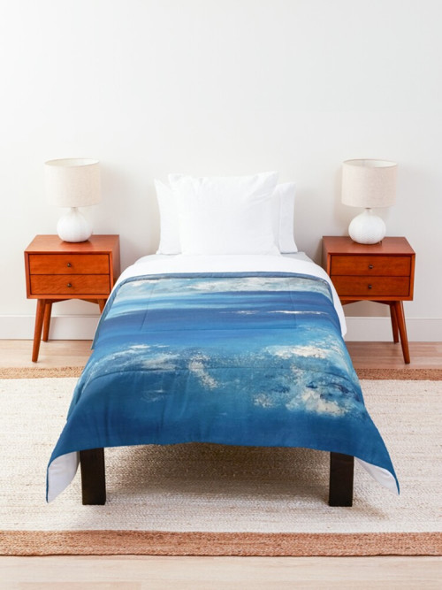 Přehoz přes postel "Modrá laguna" 264x224 cm od Floydled