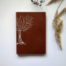Kožený zápisník s kresbou stromu A5