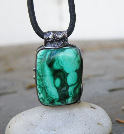 Hadí dech...(malachit) oboustranný