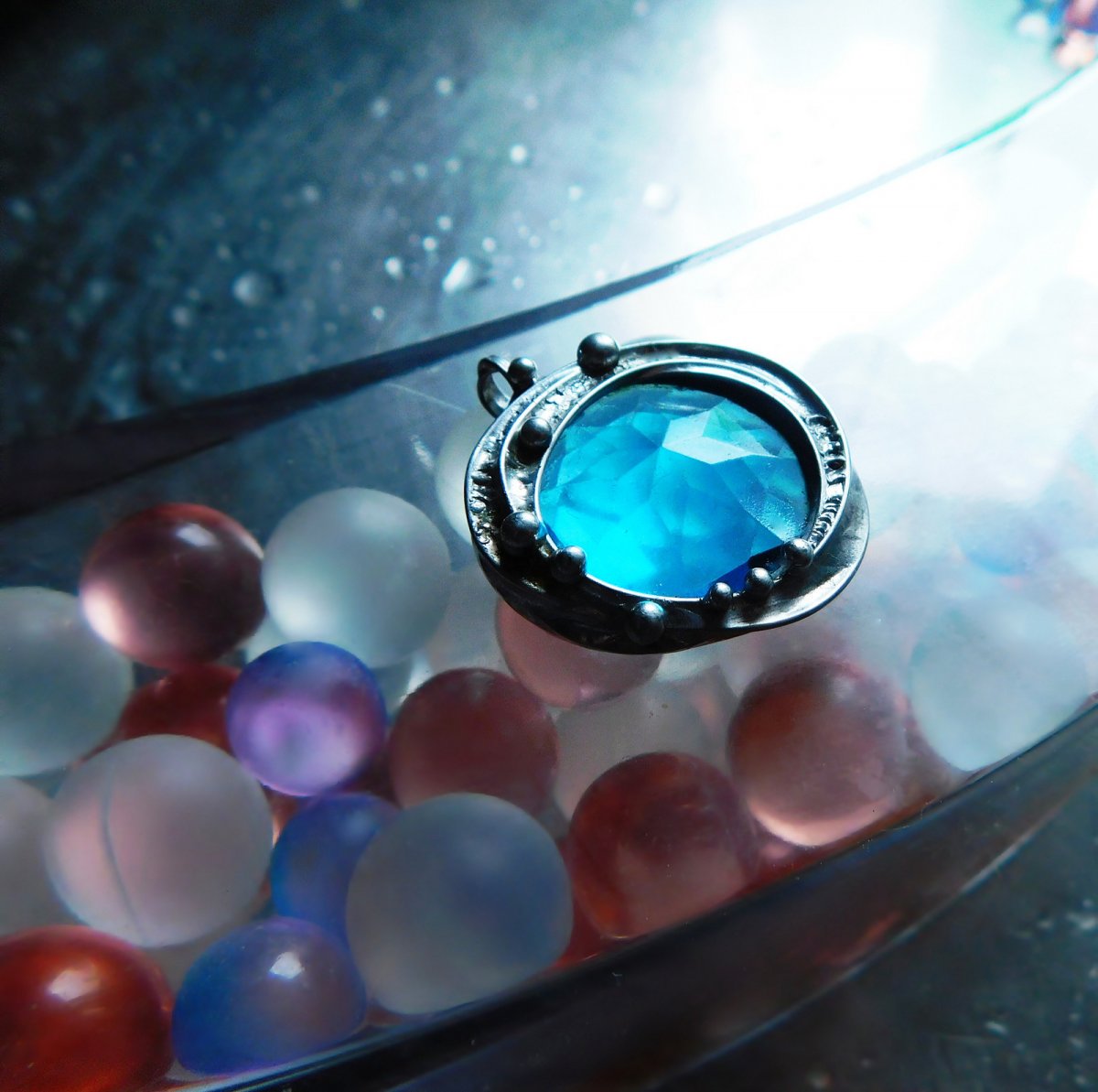 De turquesa...(šperkové sklo) autorský šperk