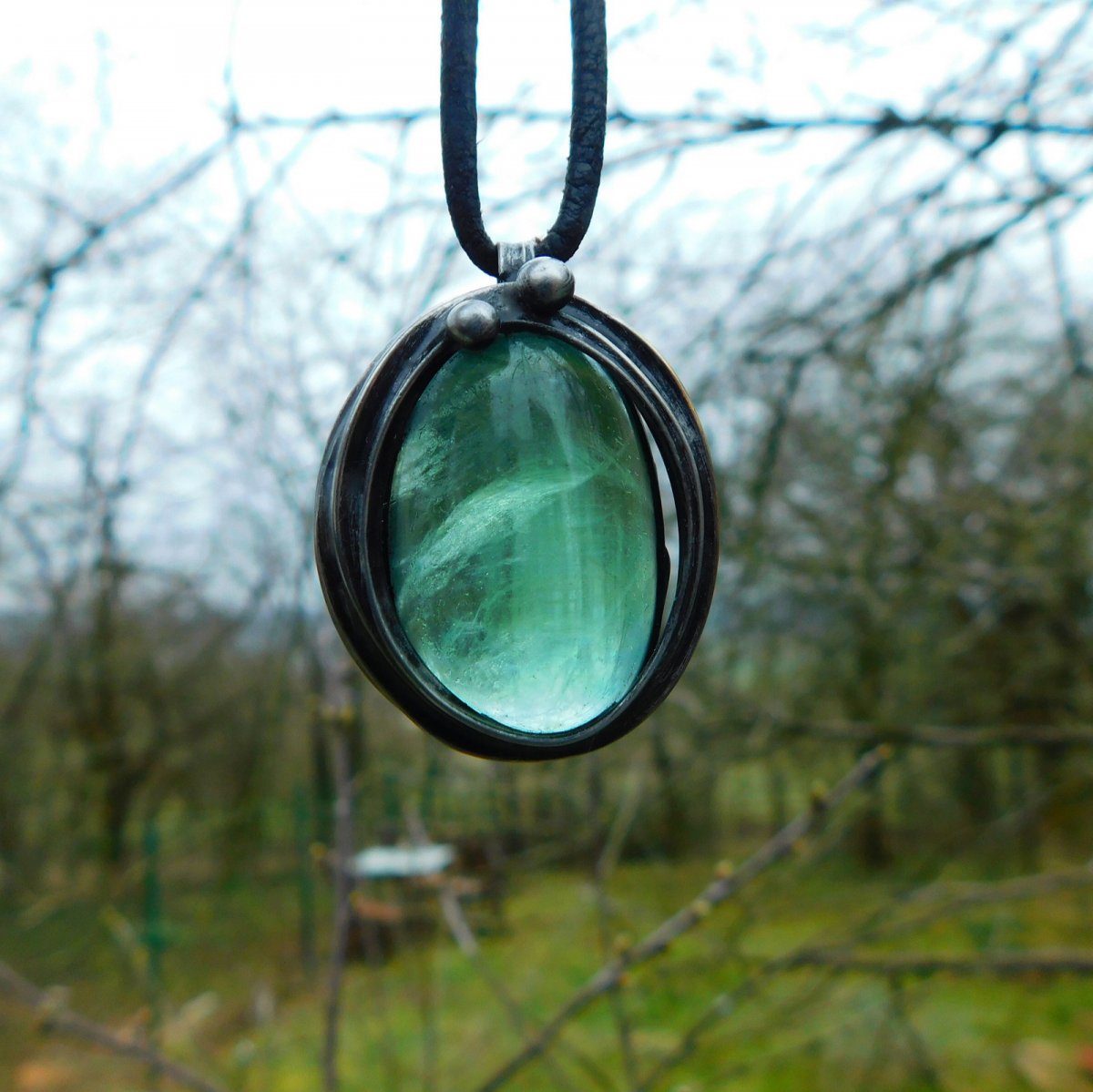 Green...(fluorit) autorský šperk
