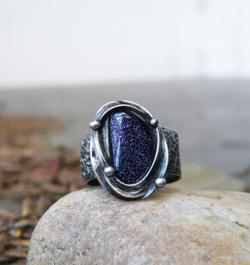 Hvězdná noc...(avanturín) prsten