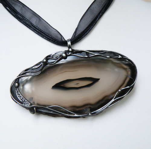 Dračí oko...(achát plátek) oboustranný