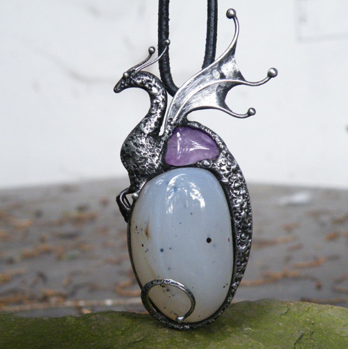 Arviara...z mlžné hory...(achát, ametyst) 