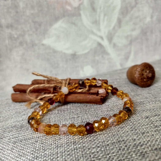 Náramek broušené korálky