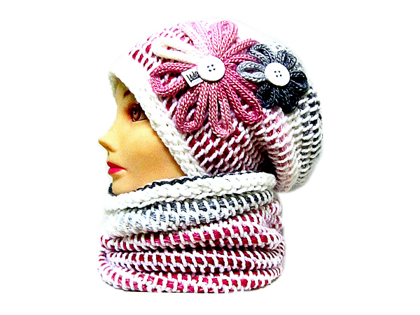 ༺♥༻ SOUPRAVA ČEPICE A NÁKRČNÍKU ༺♥༻