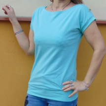Tričko - barva mentolová (bavlna)