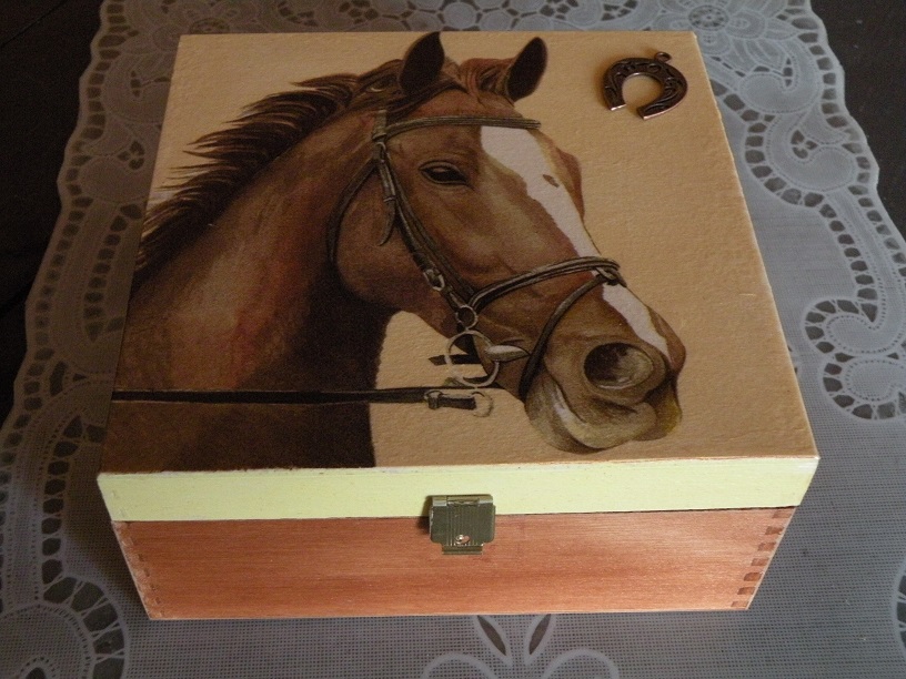 Krabička - kůň a podkova