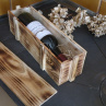 Rustikální krabice na láhev vína - krása dřeva