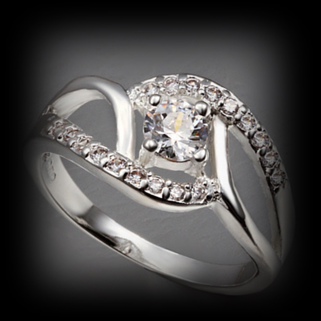 Prsten 925 s briliantem Moissanite 5,5 mm