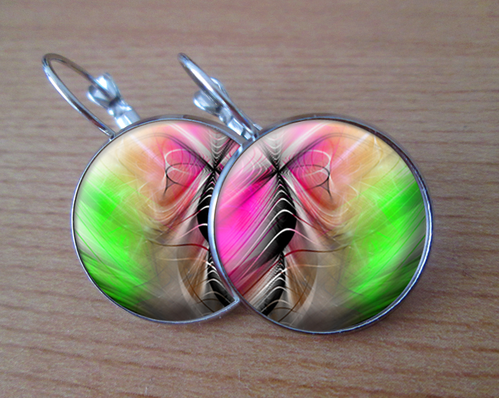 COOL VISACÍ NÁUŠNICE - Barevná abstrakce