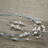 S trochou modré - náhrdelník s náušnicemi