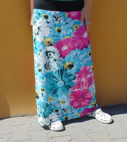 DLOUHÁ SUKNĚ KVĚTY M/L