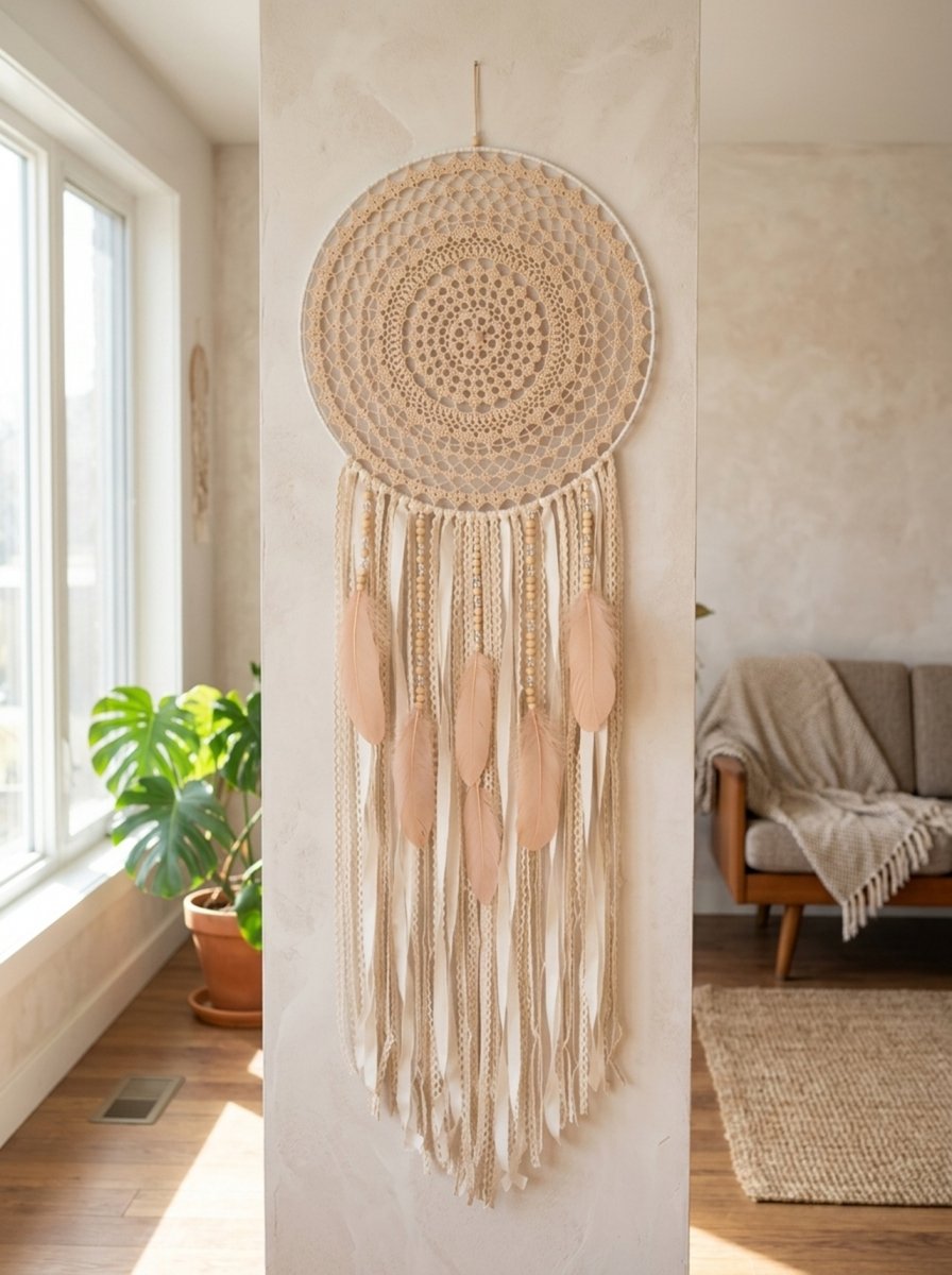 Lapač zlých snů Béžová holubice 40 x 120 cm