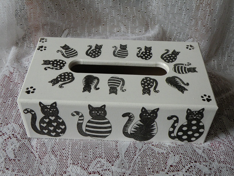 Krabička na kapesníky - kočičková