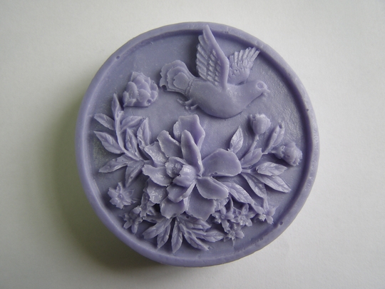 Mýdlo s kozím mlékem - holubička - levandule