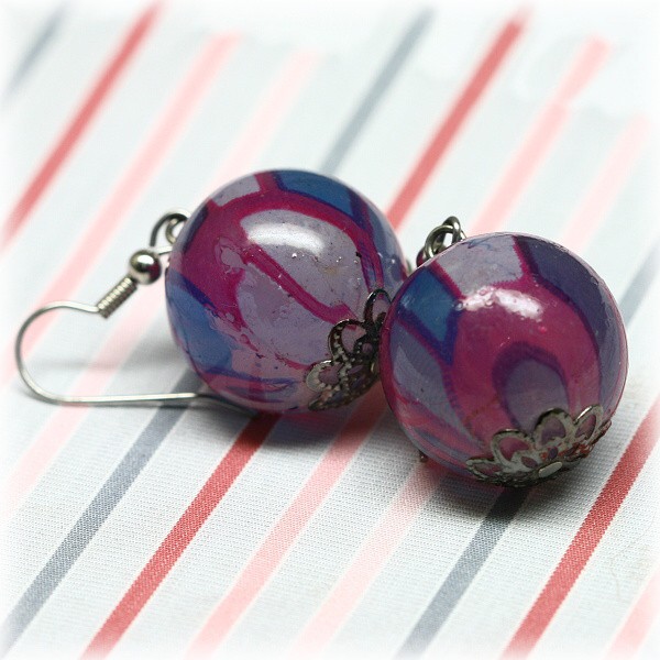 Fialkové náušničky