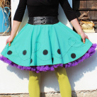 FuFu sukně s puntíky a fialovou spodničkou